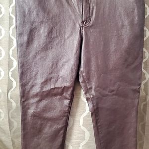 Express faux leather jeans, sz 14, rust colored
